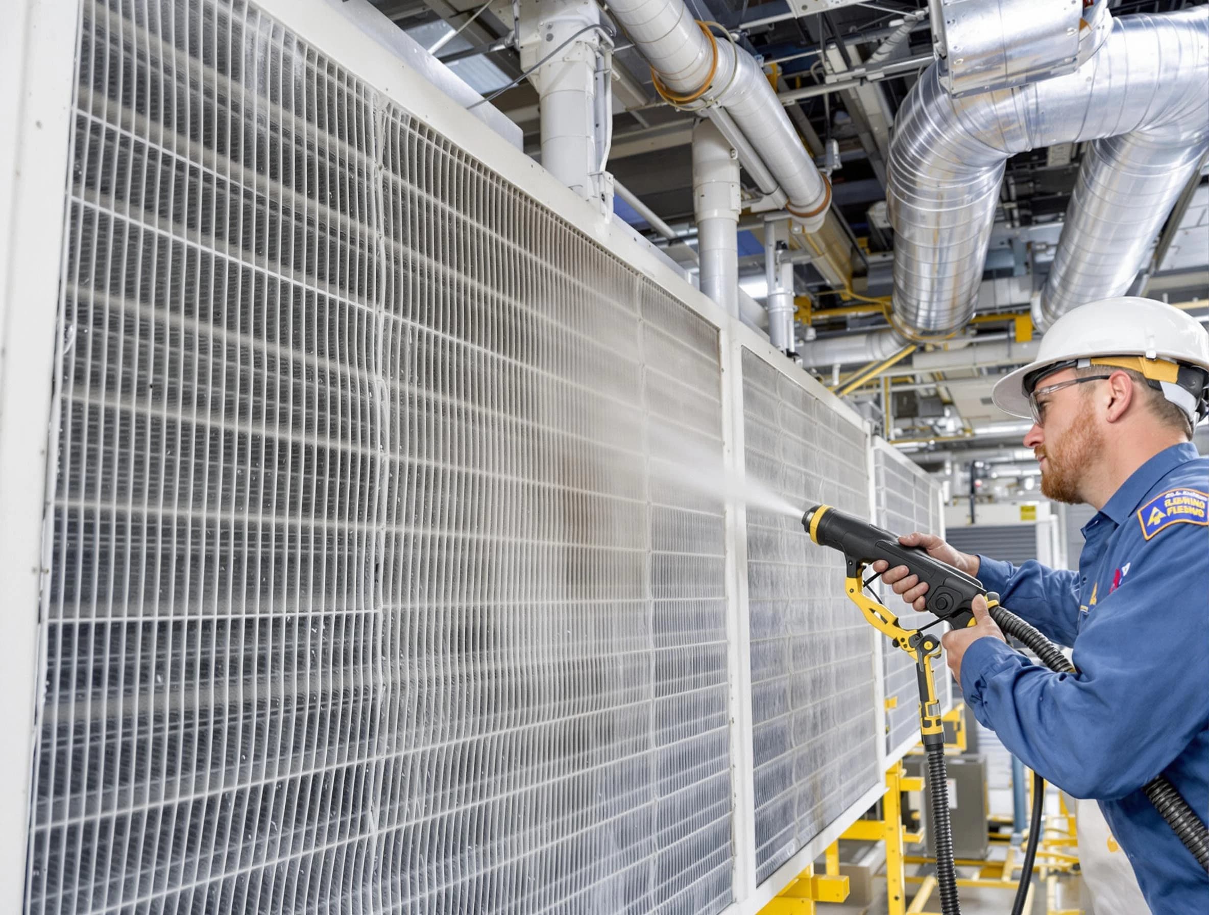 Professional commercial coil cleaning by Leeds Air Duct Cleaning in Leeds