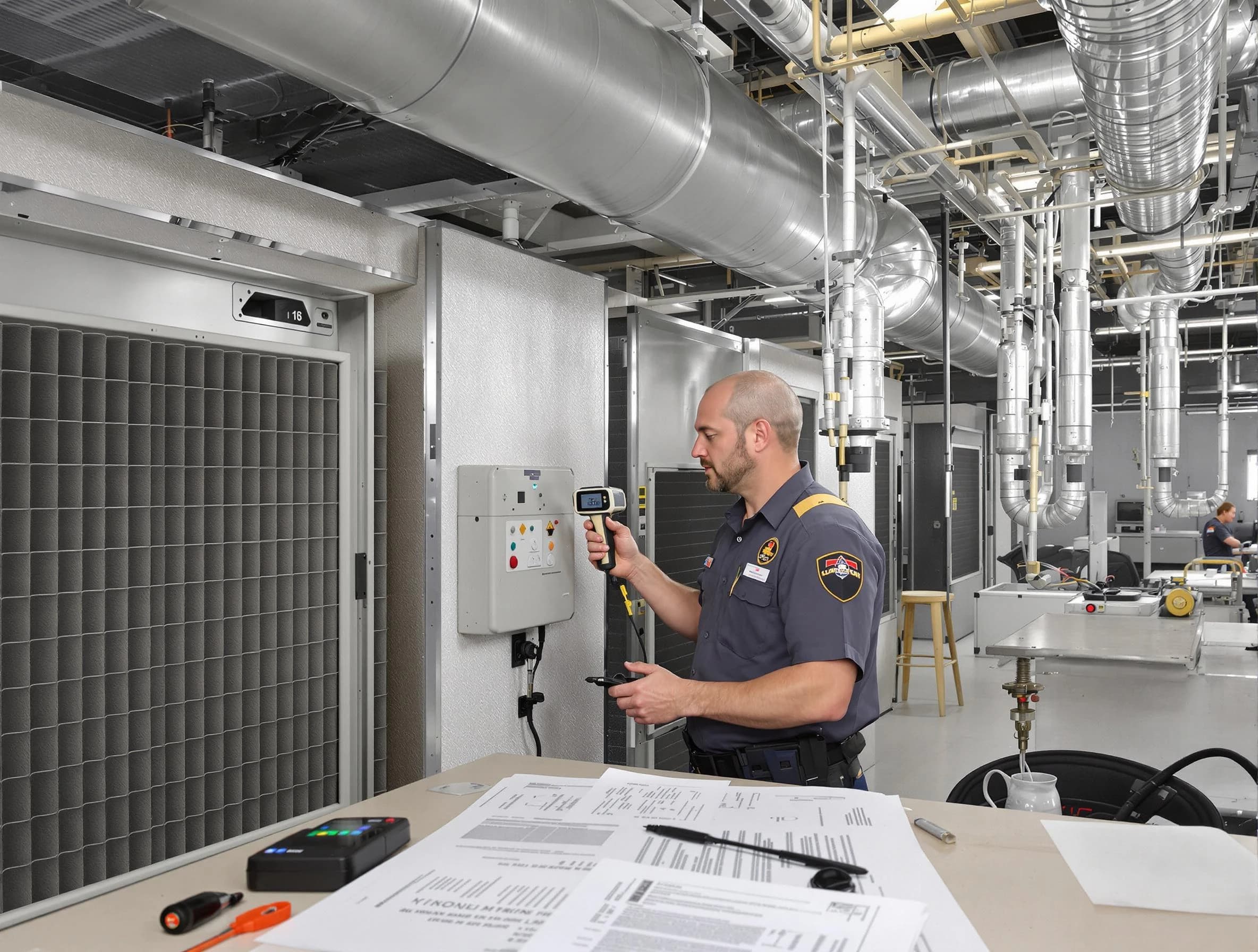 Professional filter system inspection by Leeds Air Duct Cleaning in Leeds