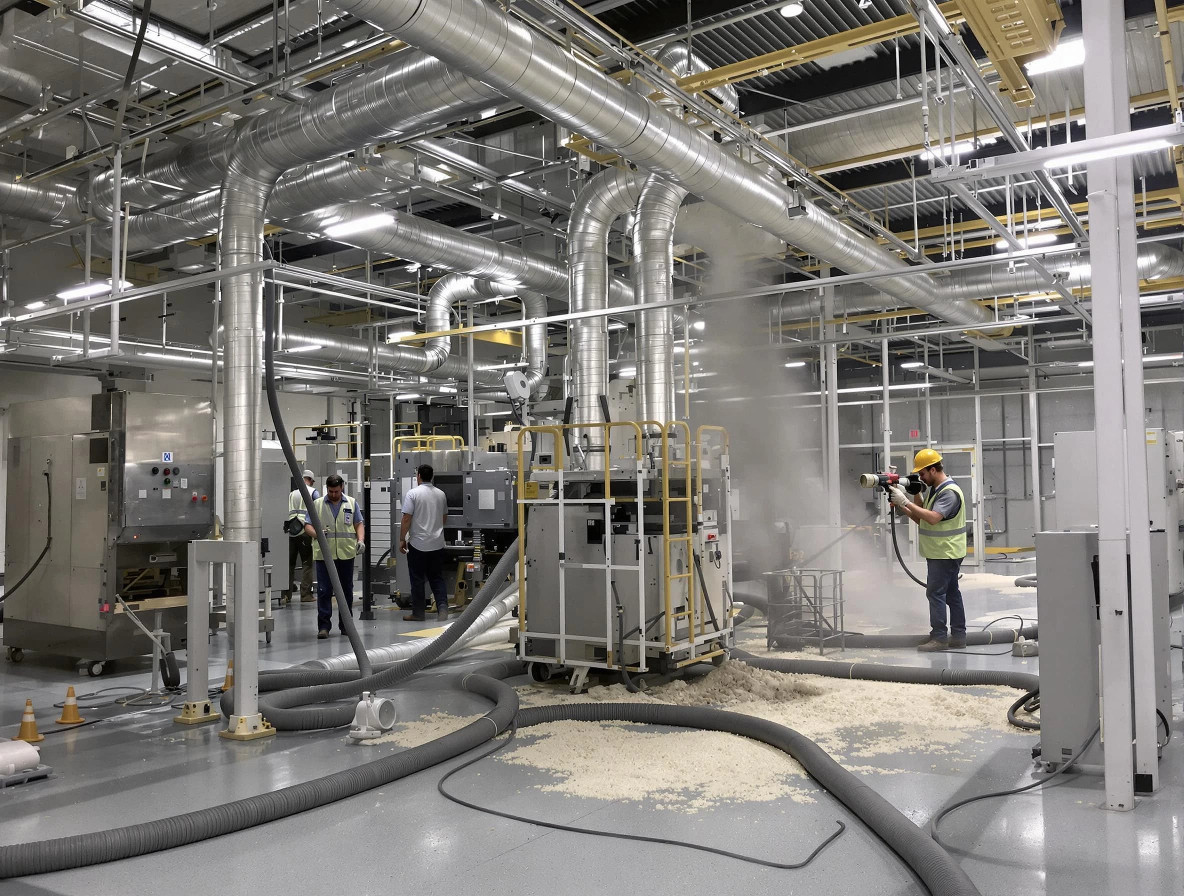 Heavy-duty industrial duct cleaning by Leeds Air Duct Cleaning in Leeds