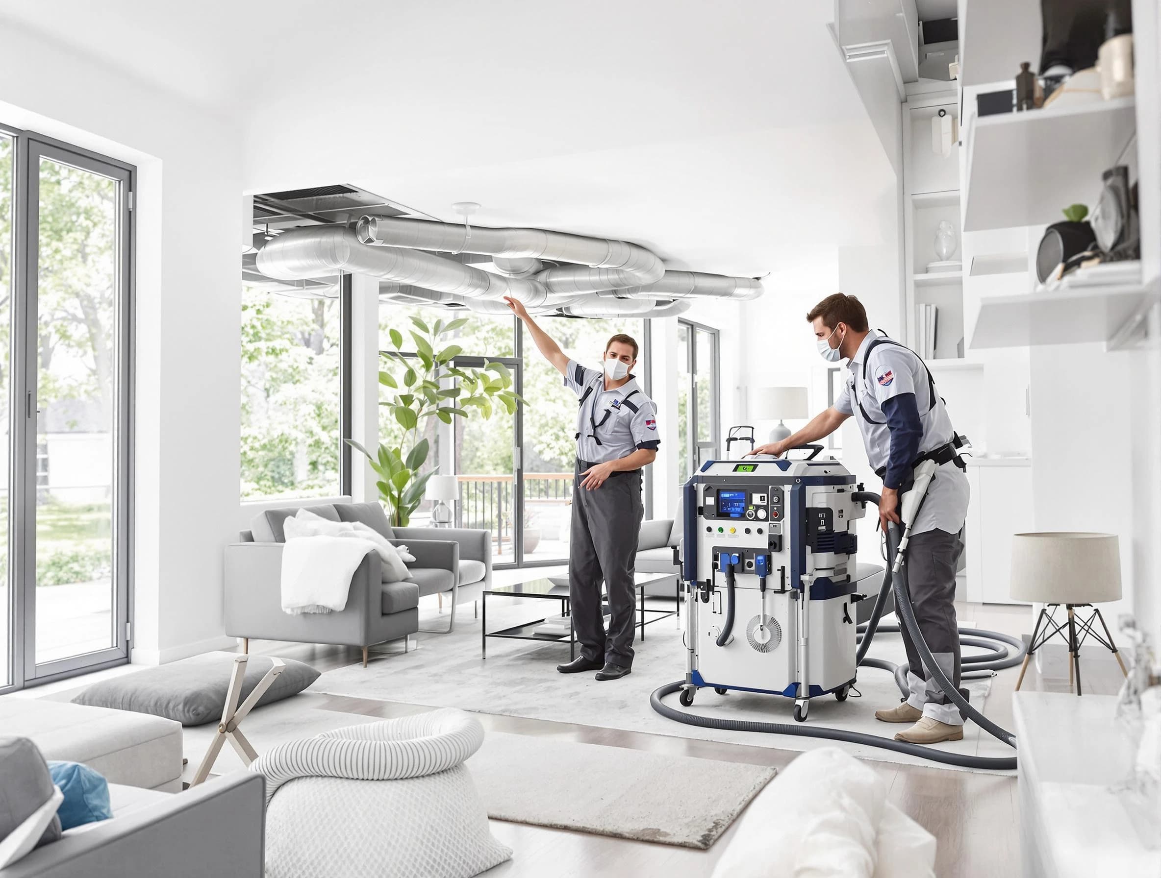 Leeds Air Duct Cleaning professional conducting pure air duct cleaning with state-of-the-art equipment in Leeds